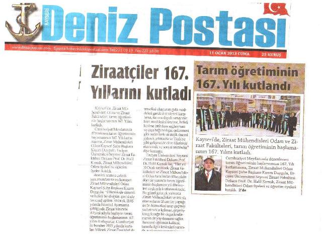 TARIM ÖĞRETİMİNİN 167. YILINI KUTLADIK