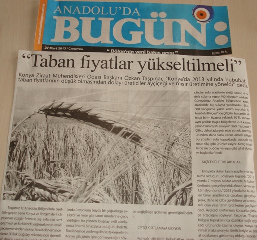 "TABAN FİYATLAR YÜKSELTİLMELİ"-ANADOLU'DA BUGÜN