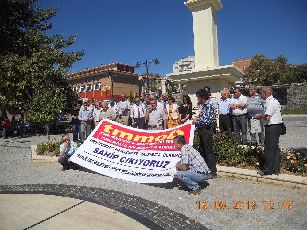 KIRKLARELİ`DE TMMOB DAYANIŞMA GÜNÜ BASIN AÇIKLAMASI 