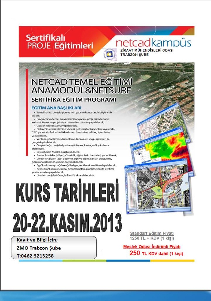 NETCAD TEMEL EĞİTİMİ/ 20-22 KASIM 2013