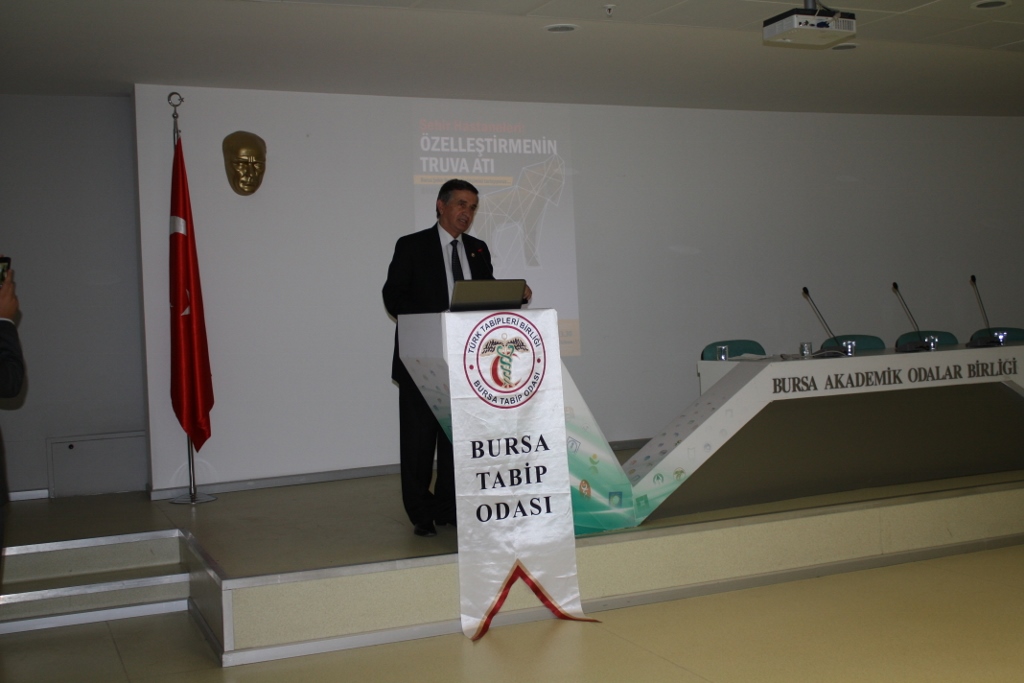 BURSA TABİP ODASI`NIN `ŞEHİR HASTANELERİ: ÖZELLEŞTİRMENİN TRUVA ATI` TOPLANTISINA KATILDIK