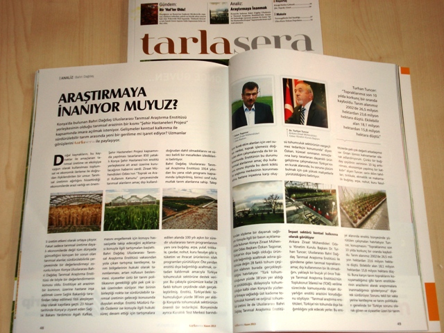 "HASTANE DEĞİL, TARIM KAMPÜSÜ OLMALI", "ARAŞTIRMAYA İNANIYOR MUYUZ?" - TARLASERA DERGİSİ