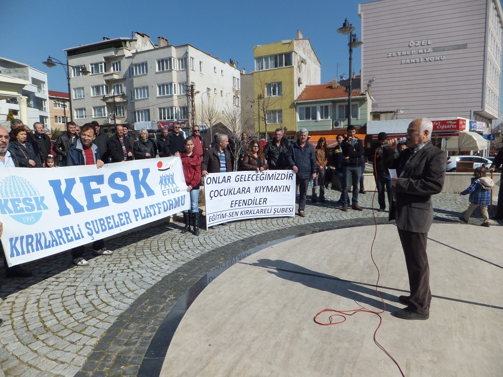 KIRKLARELİ EMEK DEMOKRASİ ÖRGÜTLERİ ORTAK BASIN AÇIKLAMASI GERÇEKLEŞTİRDİLER