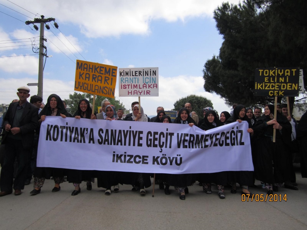 KARACABEY İKİZCE KÖYLÜLERİNİN KOTİYAK YÜRÜYÜŞ VE BASIN AÇIKLAMASINA KATILDIK