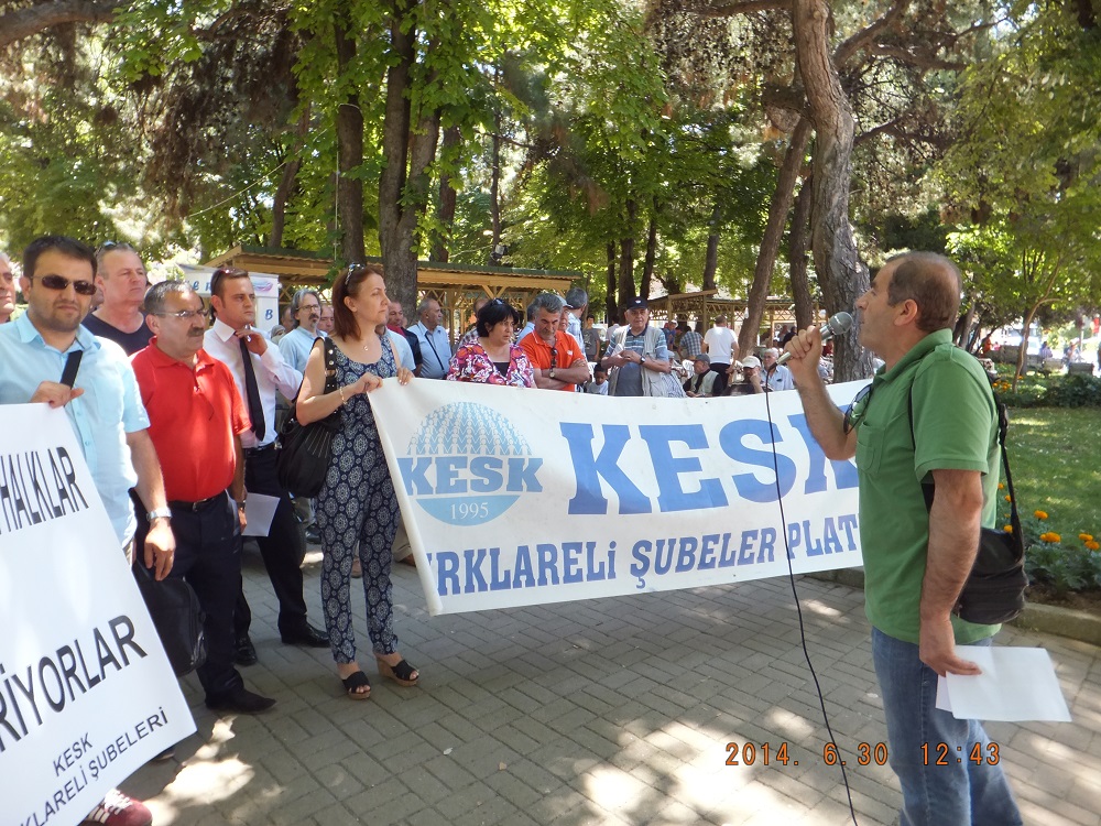 KIRKLARELİ`NDE BASIN AÇIKLAMASINA DESTEK VERDİK