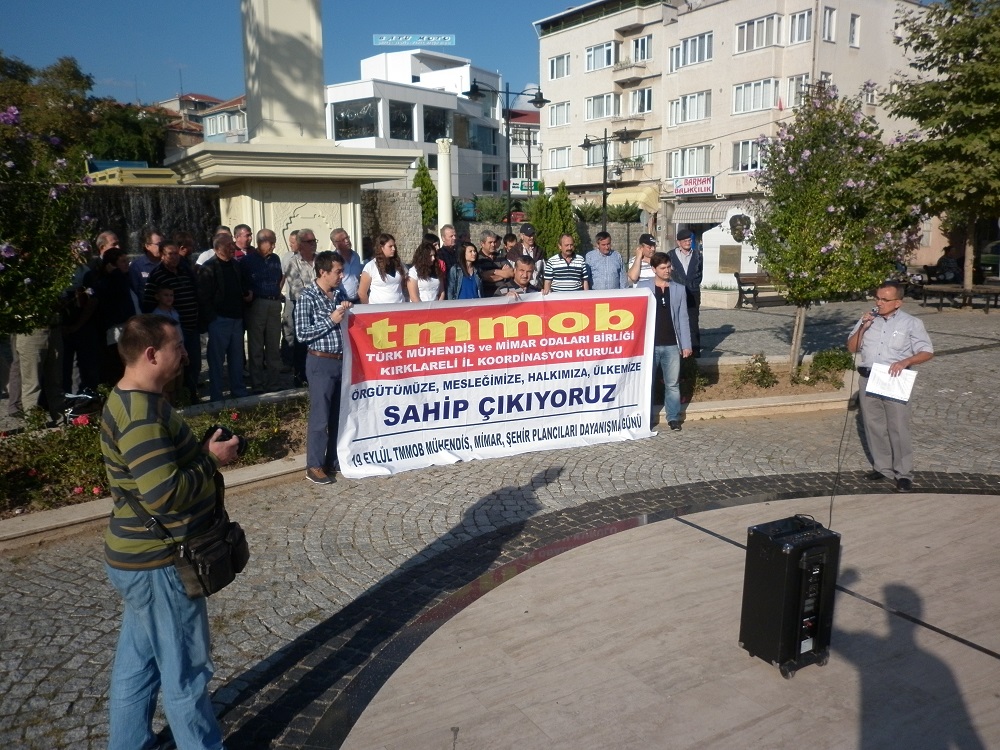 KIRKLARELİ`NDE MÜHENDİS, MİMAR VE ŞEHİR PLANCILARI DAYANIŞMA GÜNÜ KUTLANDI