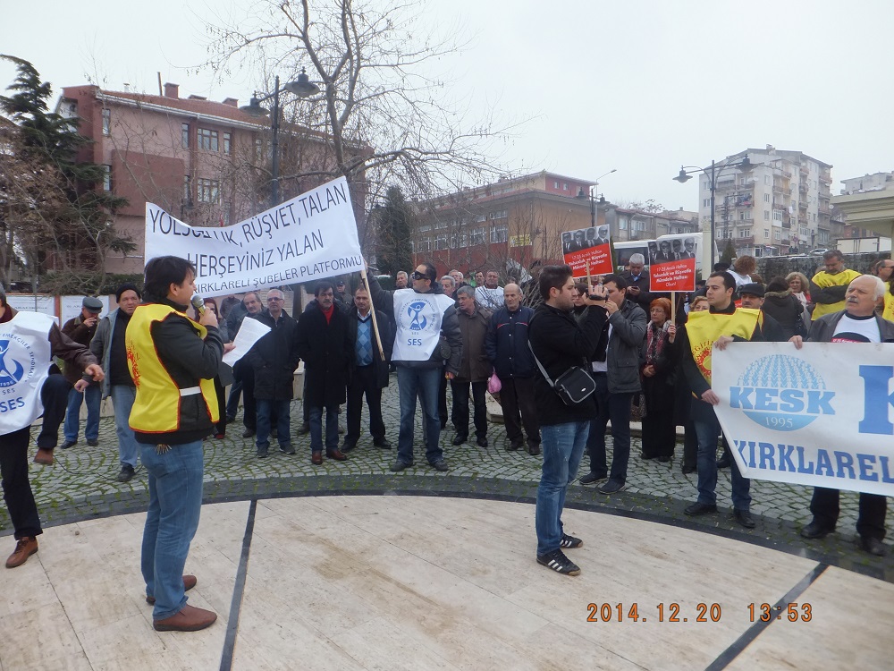 KIRKLARELİ`NDE YÜRÜYÜŞ VE BASIN AÇIKLAMASI 