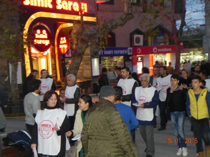 TMMOB YASA TASARISI İLE İLGİLİ EL İLANI DAĞITTIK