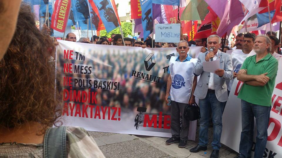 BURSA METAL İŞÇİLERİNE İZMİR`DEN DESTEK 