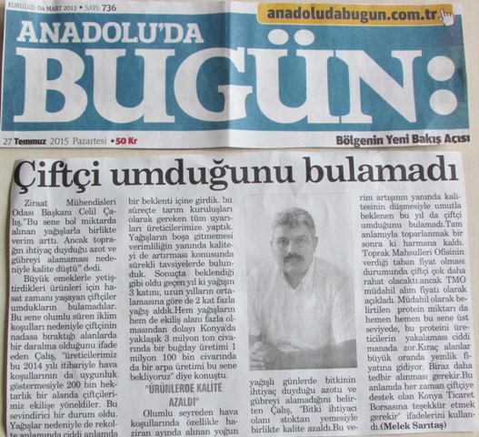 “ÇİFTÇİ UMDUĞUNU BULAMADI”- ANADOLU’DA BUGÜN