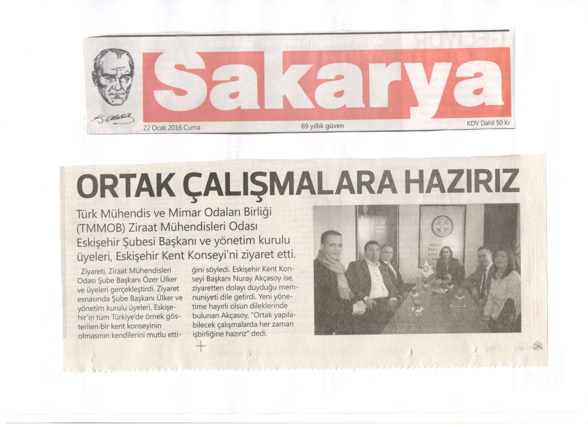 ESKİŞEHİR KENT KONSEYİNE ZİYARETİMİZ