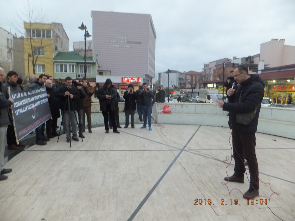 KIRKLARELİ`NDE EMEK PLATFORMU BASIN AÇIKLAMASI