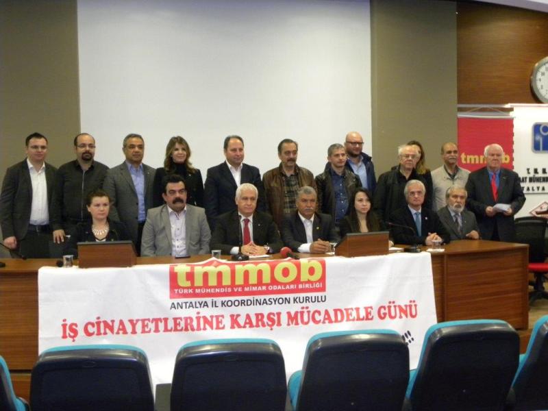 TMMOB ANTALYA İKK-3 MART İŞ CİNAYETLERİNE KARŞI MÜCADELE GÜNÜ BASIN AÇIKLAMASI