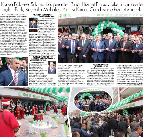 SULAMA KOOP. YENİ HİZMET BİNASI AÇILIŞI