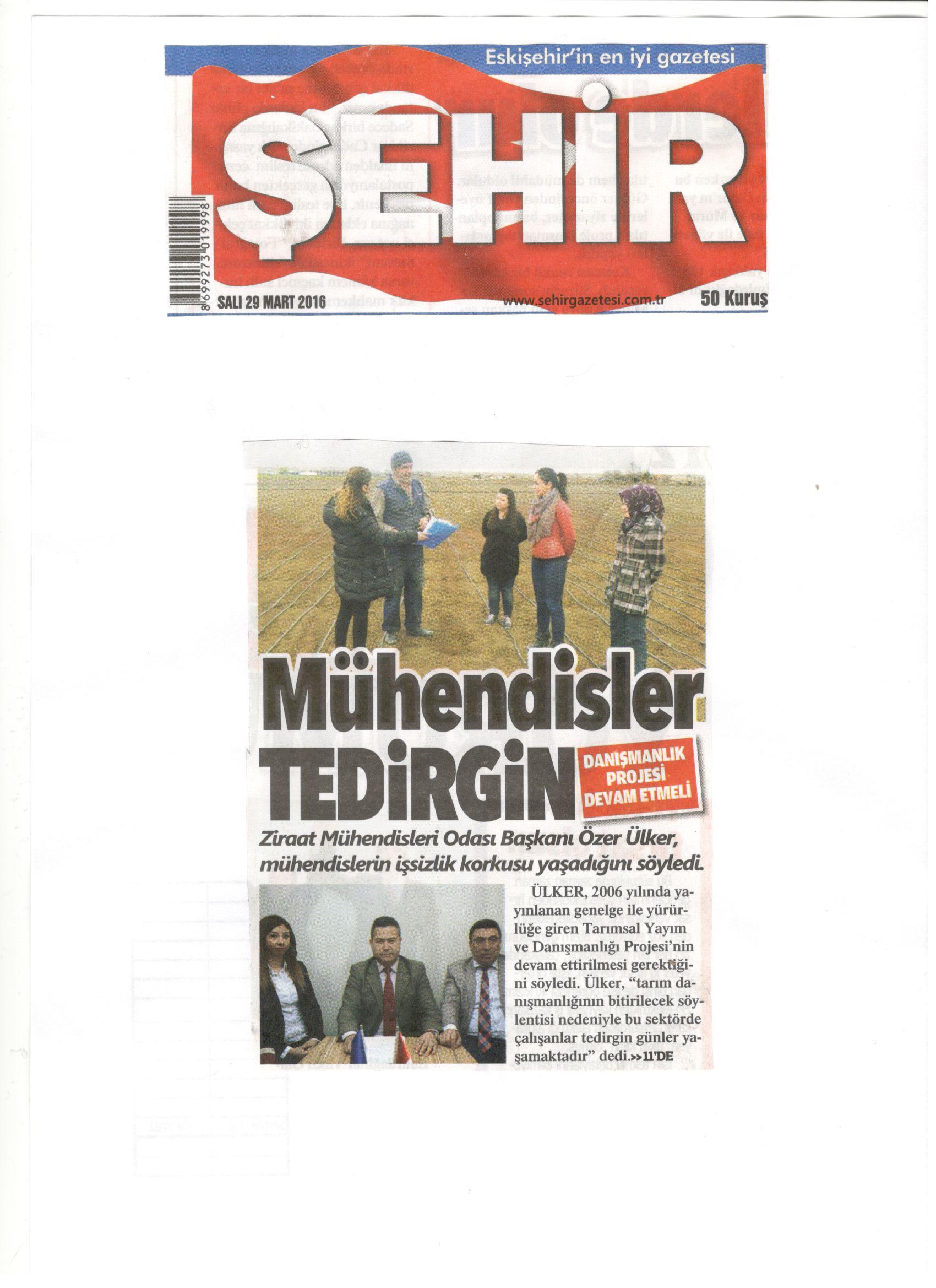 TARIMSAL DANIŞMANLIK HİZMETLERİ DEVAM ETMELİ