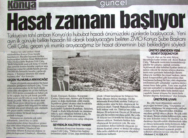 HASAT ZAMANI BAŞLIYOR.