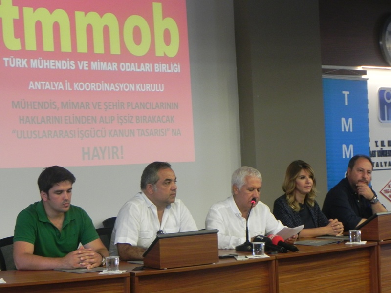 TMMOB ANTALYA İKK BASIN AÇIKLAMASI  "ULUSLARARASI İŞGÜCÜ KANUNU TASARISI "