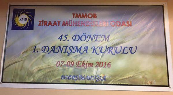 TMMOB ZİRAAT MÜHENDİSLERİ ODASI 45. DÖNEM 1. DANIŞMA KURULU TOPLANTISINA KATILDIK
