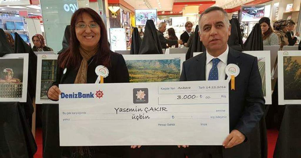 2016 YILI TARIMA DEĞER KATANLAR YARIŞMASINDA MESLEKTAŞIMIZ YASEMİN ÇAKIR TÜRKİYE ÜÇÜNCÜSÜ OLDU