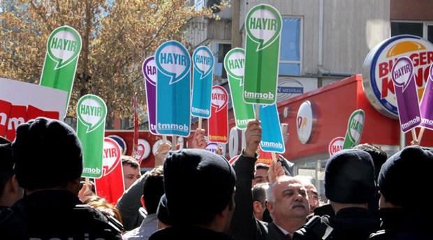 TMMOB ÜYELERİ PROVOKASYONA GEÇİT VERMEDİ