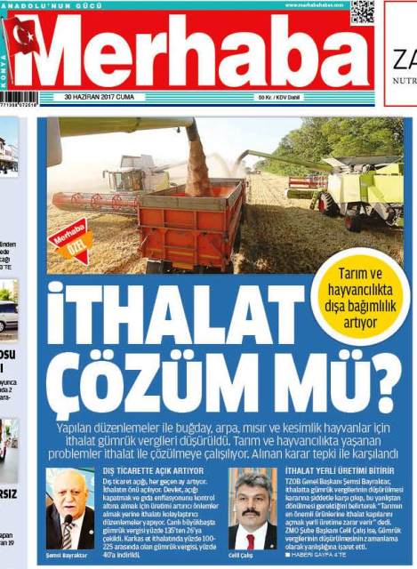 MERHABA GAZETESİ / HÜKÜMET ÇAREYİ İTHALATTA BULDU!  