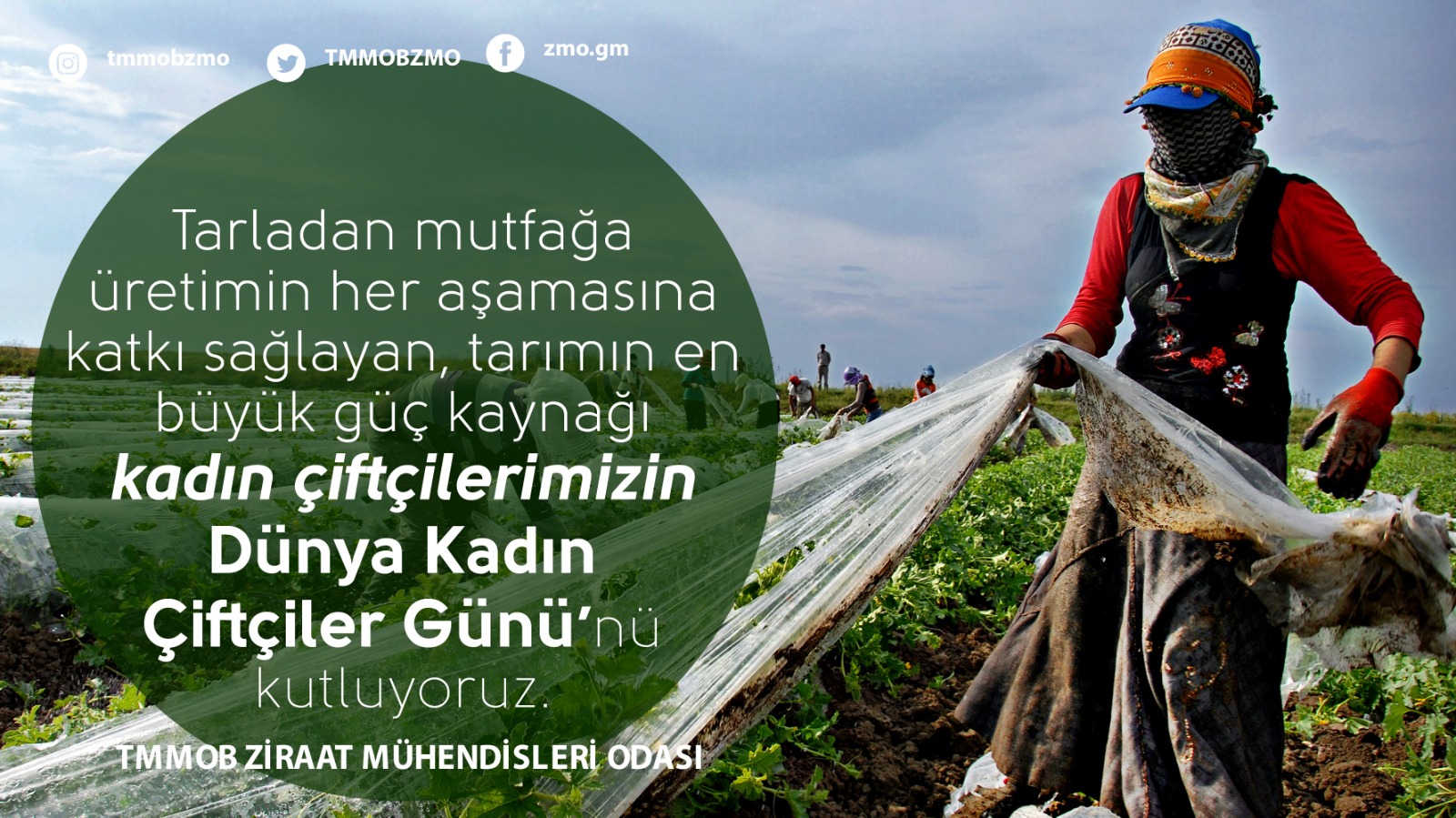 GERÇEK MUHABİR: ZMO`DAN `DÜNYA KADIN ÇİFTÇİLER GÜNÜ` MESAJI: "TOPRAK ANA DERTLİ"- 15 EKİM 2020