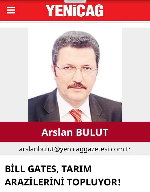 YENİÇAĞ GAZETESİ: BİLL GATES, TARIM ARAZİLERİNİ TOPLUYOR!- 19 OCAK 2021