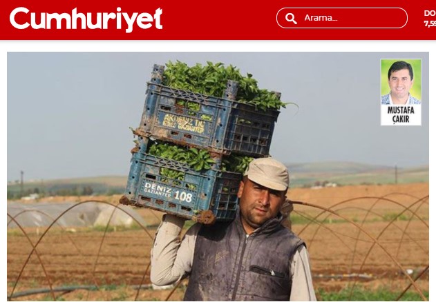 CUMHURİYET GAZETESİ: ÇİFTÇİYE 1325 LİRA VERİLDİ 1759 TL'DEN İTHALAT YAPILACAK- 15 MART 2021