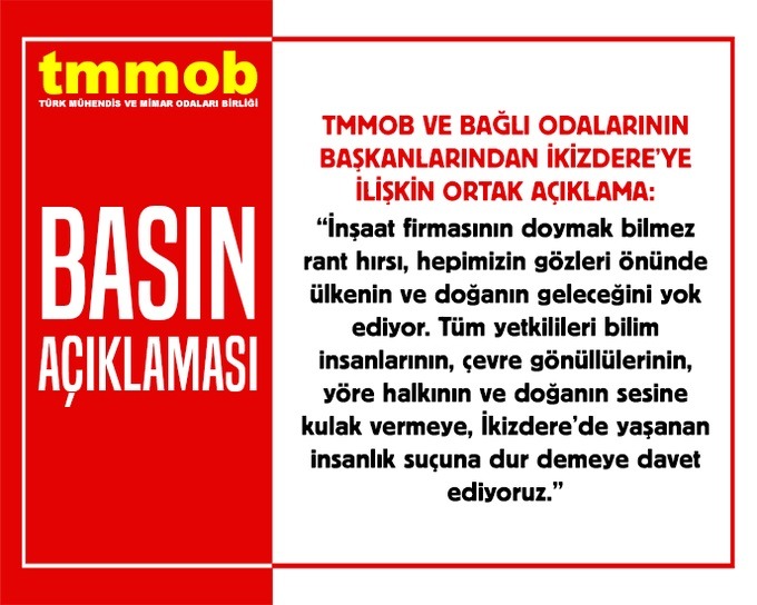 İKİZDERE'DEKİ DOĞA KATLİAMI DURDURULSUN!