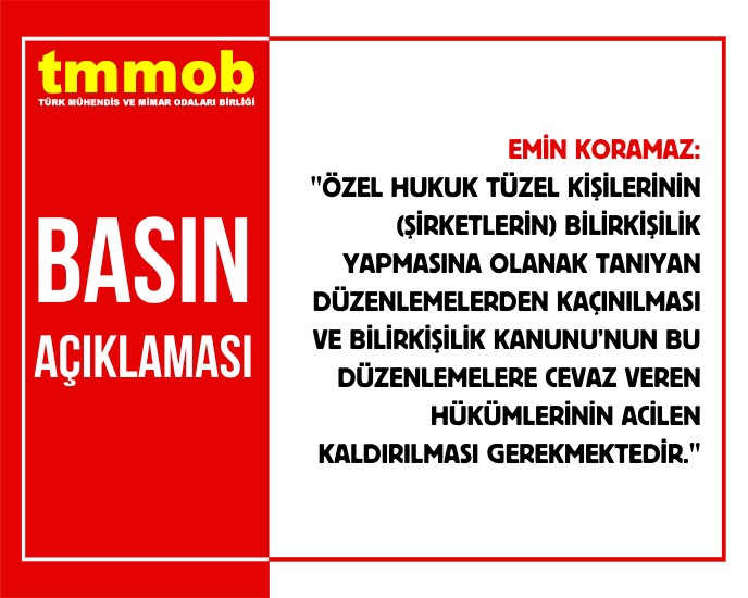 BİLİRKİŞİLİK FAALİYETLERİ ŞİRKETLERİN YAĞMASINA AÇILAMAZ!