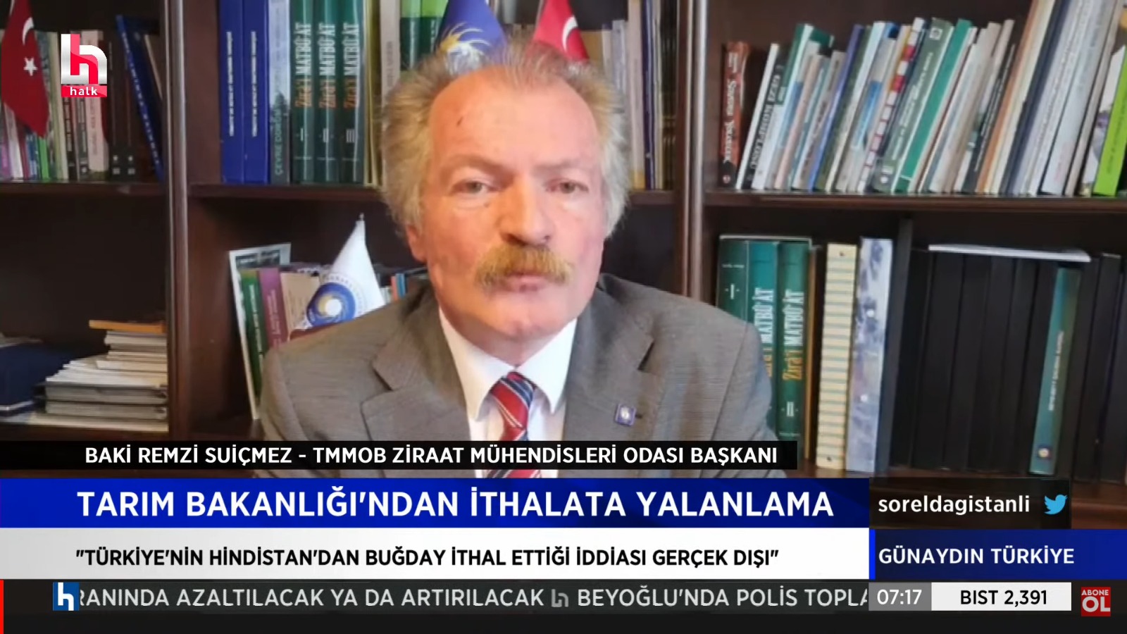 HALK TV- "İRFAN DEĞİRMENCİ İLE HALK ANA HABER" VE "SOREL DAĞISTANLI İLE GÜNAYDIN TÜRKİYE" PROGRAMLARI