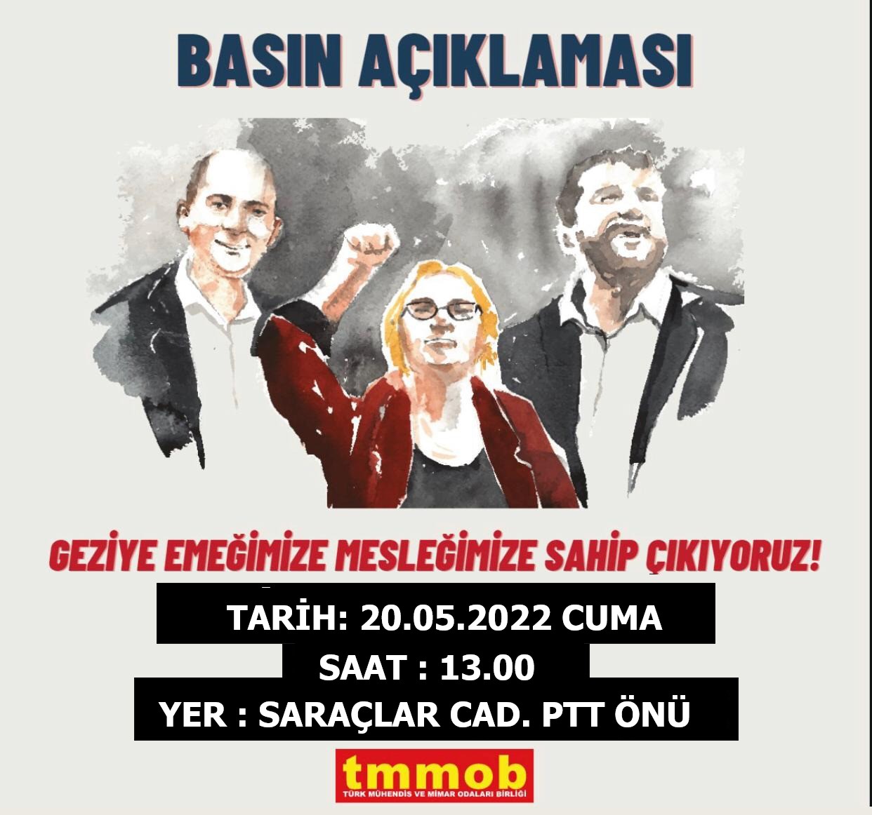 "GEZİ`YE EMEĞİMİZE MESLEĞİMİZE SAHİP ÇIKIYORUZ" BASIN AÇIKLAMASI 