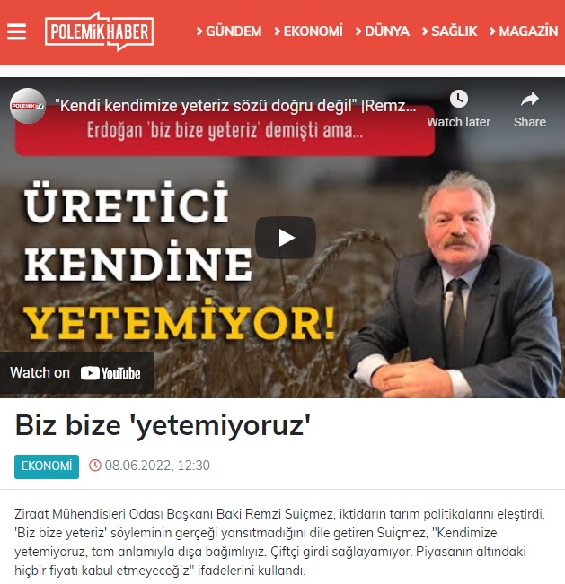 POLEMİK HABER: BİZ BİZE `YETEMİYORUZ`- 8 HAZİRAN 2022