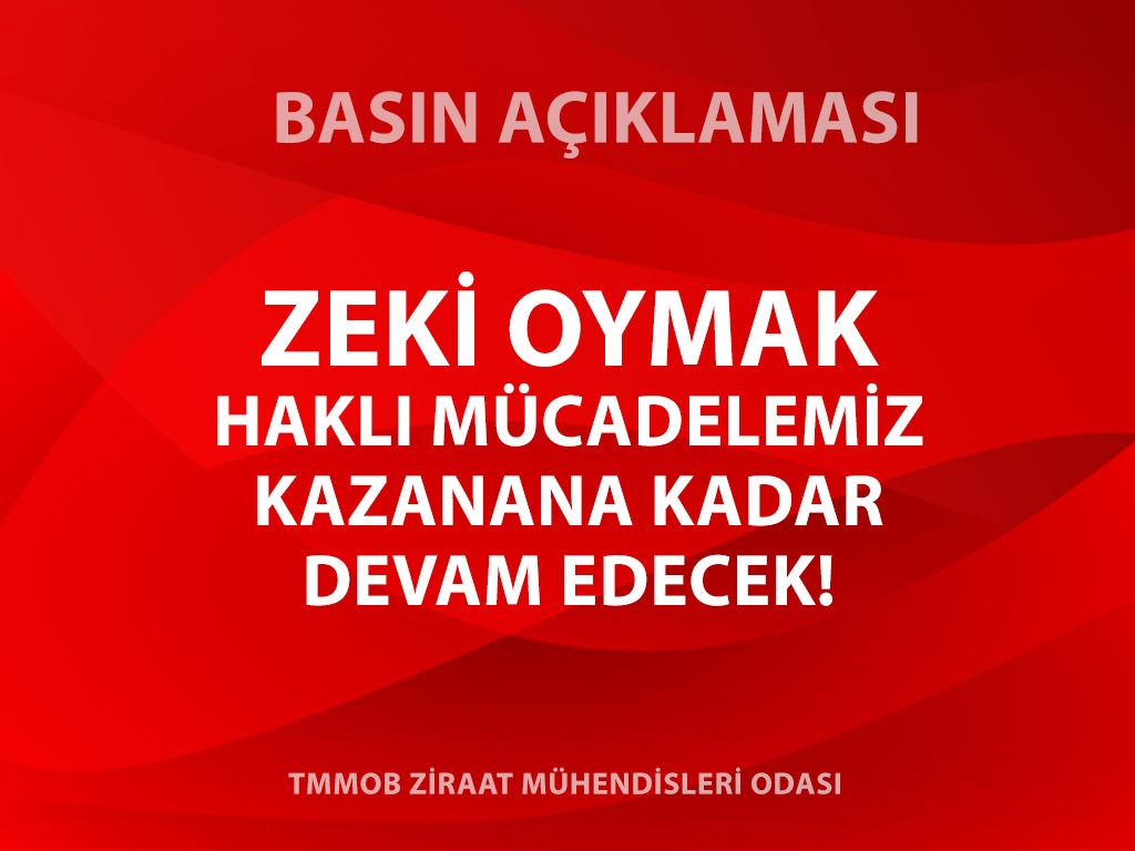 TMMOB ZİRAAT MÜHENDİSLERİ ODASI ÖRGÜTÜ OLARAK

AYDIN ŞUBE BAŞKANIMIZ

ZEKİ OYMAK

YAŞADIĞIN, YAŞATILAN ŞİDDETİ, ŞİDDETLE KINIYORUZ.