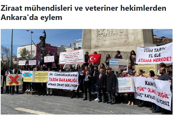 HALK TV: ZİRAAT MÜHENDİSLERİ VE VETERİNER HEKİMLERDEN ANKARA`DA EYLEM- 14 NİSAN 2023