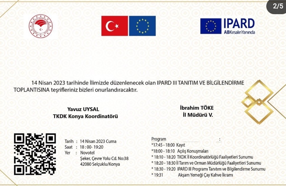 IPARD III TANITIM VE BİLGİLENDİRME TOPLANTISI