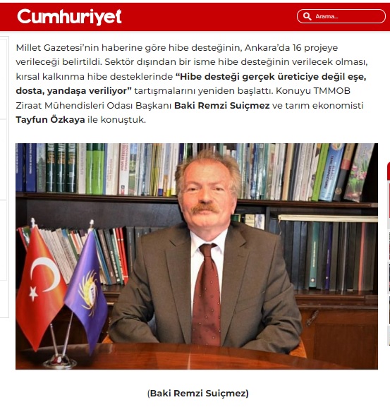 CUMHURİYET GAZETESİ: ÜRETİCİ BORÇ İÇİNDEYKEN: HANDE FIRAT`A 3.5 MİLYON TL HİBE- 30 NİSAN 2023