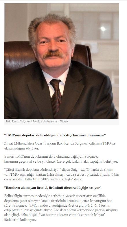 INDEPENDENT TÜRKÇE: BUĞDAYINI SATMAK İÇİN TMO`DAN RANDEVU ALAMAYAN ÜRETİCİ ÜRÜNÜNÜ UCUZA TÜCCARA VERİYOR- 19 HAZİRAN 2023