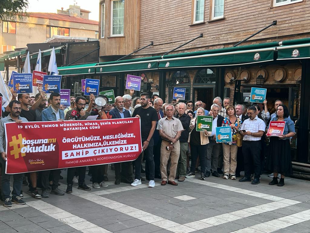 "19 EYLÜL TMMOB MÜHENDİS, MİMAR VE ŞEHİR PLANCILARI DAYANIŞMA GÜNÜ" BASIN AÇIKLAMASI
