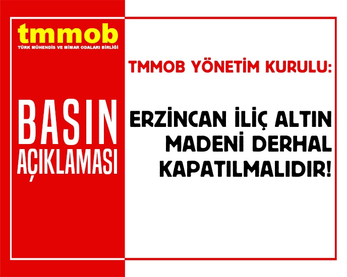 ERZİNCAN İLİÇ ALTIN MADENİ DERHAL KAPATILMALIDIR!