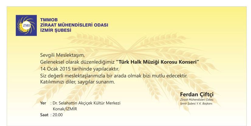ZMO İZMİR ŞUBESİ TÜRK HALK MÜZİĞİ KOROSU KONSERİ