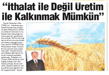 HASAT TÜRK GAZETESİ: "İTHALAT İLE DEĞİL ÜRETİM İLE KALKINMAK MÜMKÜN"- 1/31 AĞUSTOS 2020