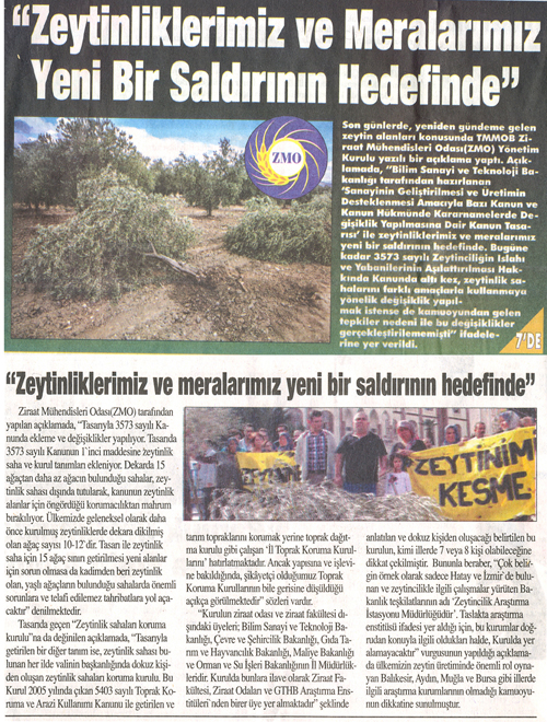 HASAT TÜRK - ZEYTİNLİKLERİMİZ VE MERALARIMIZ YENİ BİR SALDIRININ HEDEFİNDE -  27 MAYIS / 2 HAZİRAN 2017