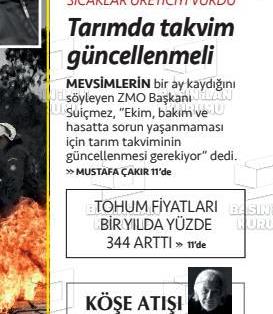 CUMHURİYET GAZETESİ: KIŞ AYLARININ SONUNA GELİRKEN HAVALARIN FAZLA SICAK OLMASI TARIMI VURUYOR: KAR YOK, ÜRETİM ZOR- 29 ŞUBAT 2024