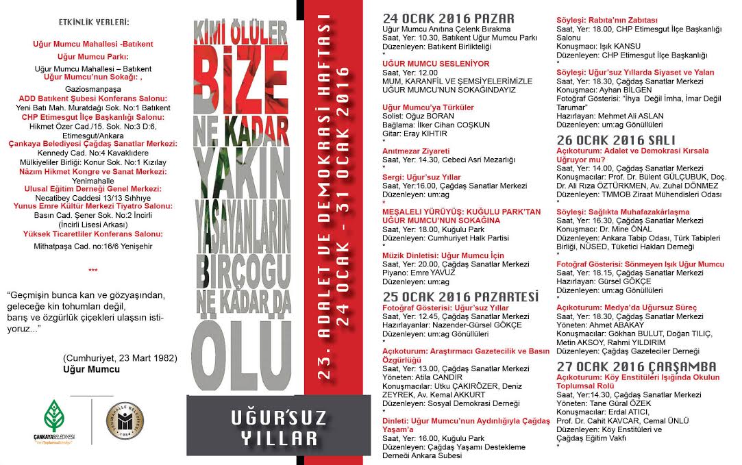 23. ADALET VE DEMOKRASİ HAFTASI