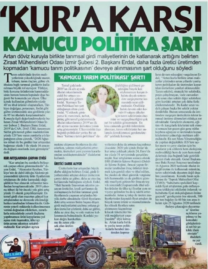İLKSES GAZETESİ: UZMANLAR UYARDI: KUR'A KARŞI KAMUCU POLİTİKA ŞART!- 19 AĞUSTOS 2020