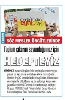 EVRENSEL GAZETESİ: "KAMU YARARINI, TOPLUM ÇIKARINI SAVUNDUĞUMUZ İÇİN HEDEFTEYİZ"- 29 MAYIS 2020
