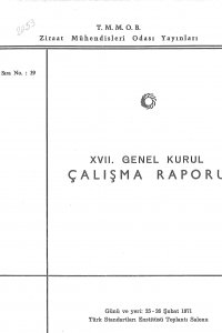 2792 1970 YILI XVII. GENEL KURUL ÇALIŞMA RAPORU 