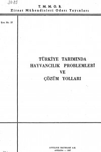 2846 TÜRKİYE TARIMINDA HAYVANCILIK PROBLEMLERİ VE ÇÖZÜM YOLLARI