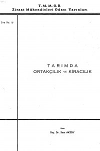 2840 TARIMDA ORTAKÇILIK VE KİRACILIK
